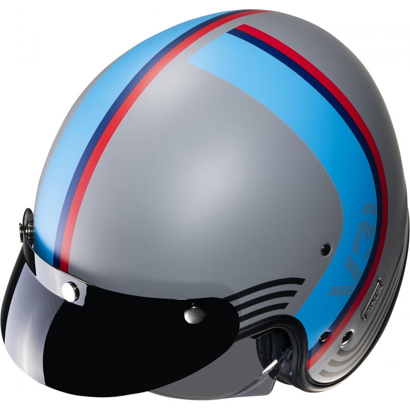 Open motorhelm HJC V31 Byron MC21SF rood-blauw-zwart-grijs