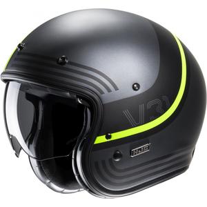 Open motorhelm HJC V31 Byron MC3HSF zwart-grijs-fluogeel