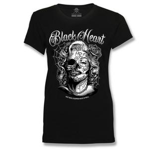 Vrouwen Zwart Hart Vuile Koningin T-shirt