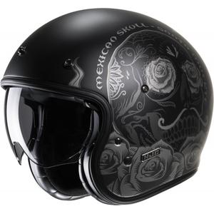 Open motorhelm HJC V31 Desto MC5SF zilver-zwart