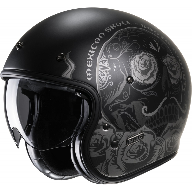 Open motorhelm HJC V31 Desto MC5SF zilver-zwart