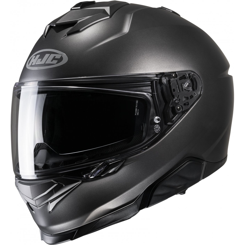 HJC i71 Solid Semi Flat titanium integraal motorhelm