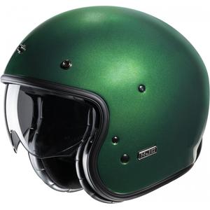 Open motorhelm HJC V31 effen groen