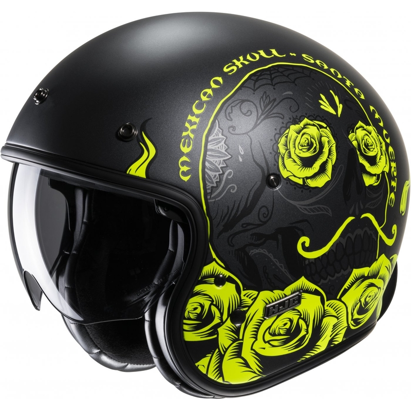 Open motorhelm HJC V31 Desto MC3HSF zwart-fluo geel