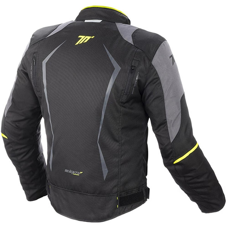 Motorjas SEVENTY DEGREES SD-JR47 zwart-grijs-fluogeel