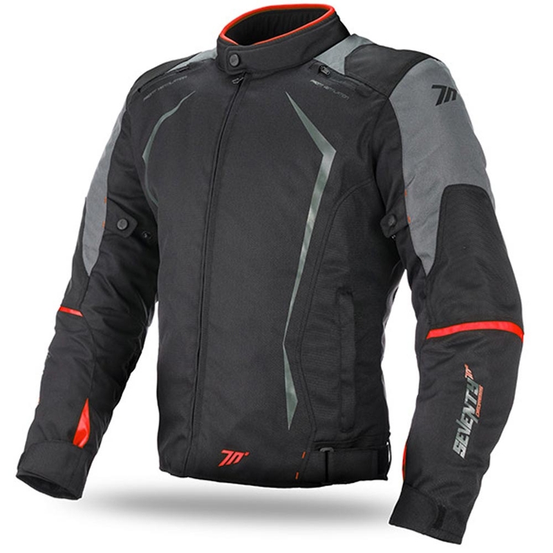 Motorjas SEVENTY DEGREES SD-JR47 zwart-grijs-rood