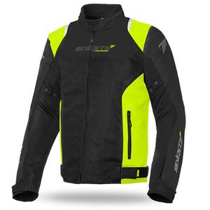 Motorjas SEVENTY DEGREES SD-JR48 zwart-fluogeel