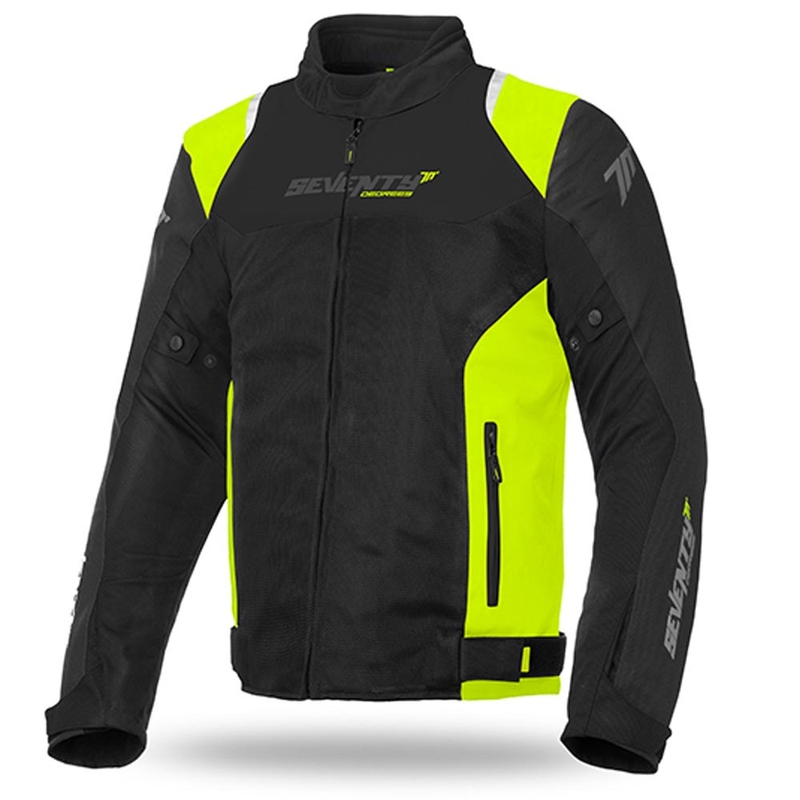 Motorjas SEVENTY DEGREES SD-JR48 zwart-fluogeel