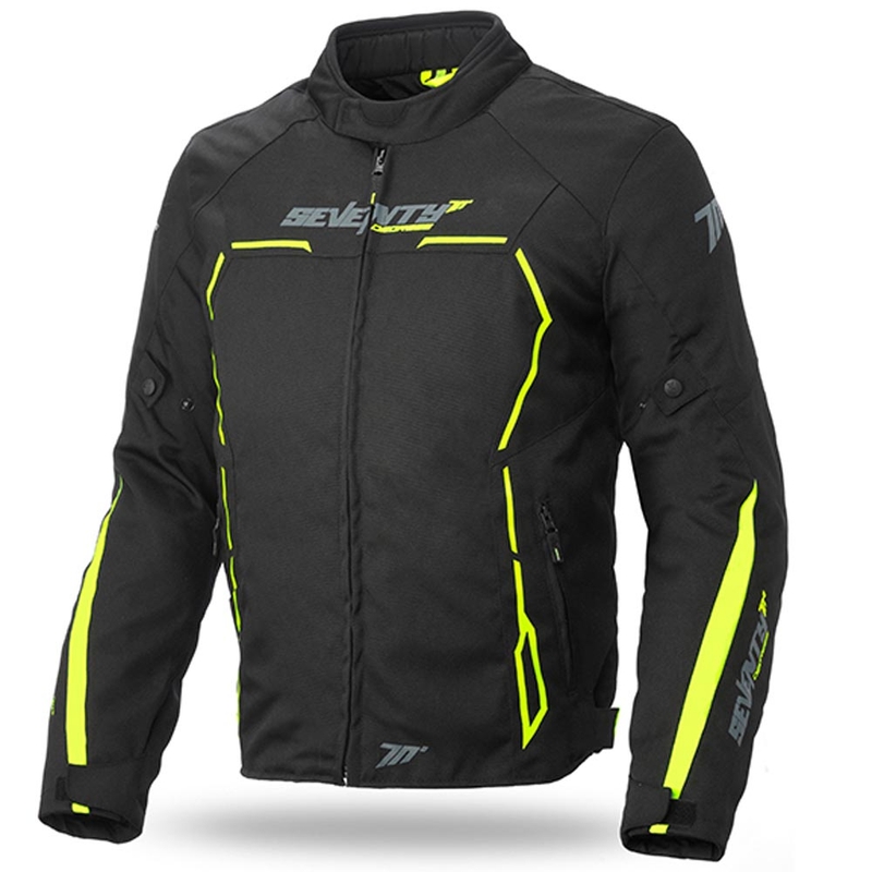 Motorjas SEVENTY DEGREES SD-JR65 zwart-fluogeel