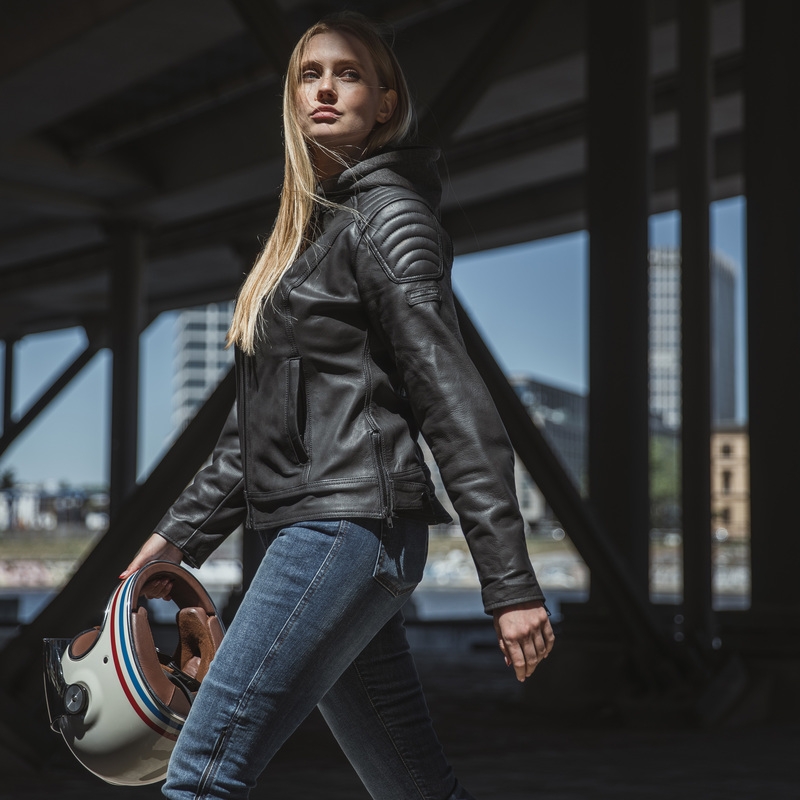 Dames motorjack Rebelhorn Impala zwart