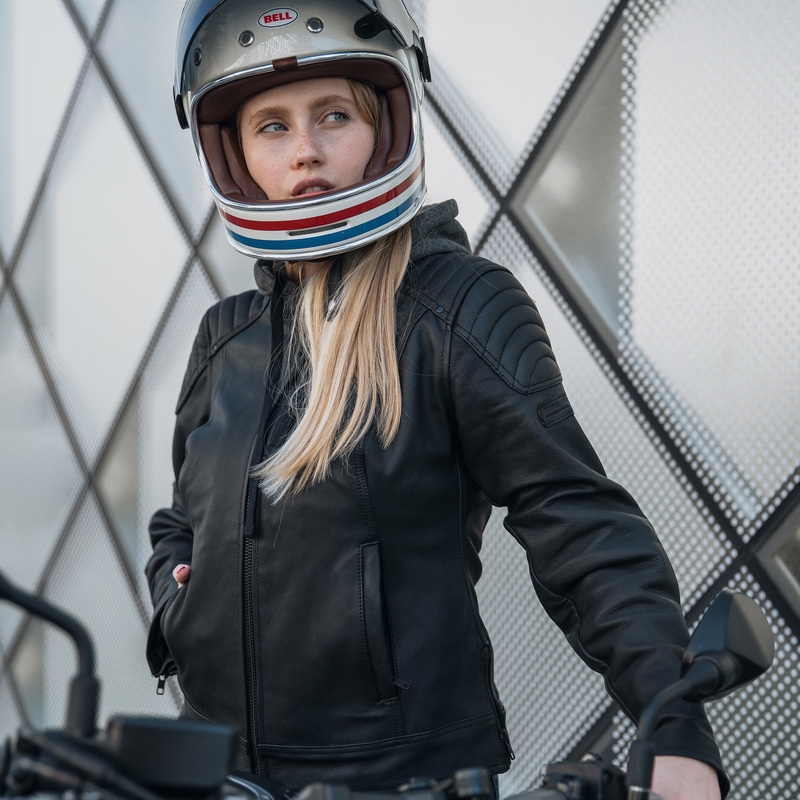 Dames motorjack Rebelhorn Impala zwart