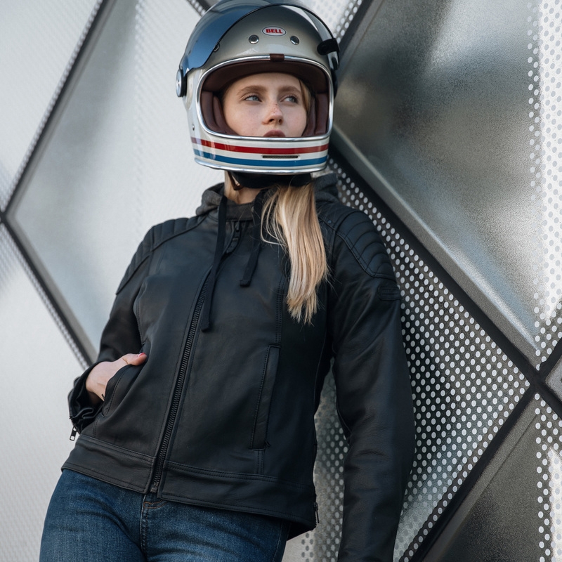 Dames motorjack Rebelhorn Impala zwart