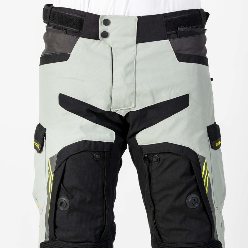 Rebelhorn Patrol Grijs-Zwart-Fluo Geel Motorbroek uitverkoop