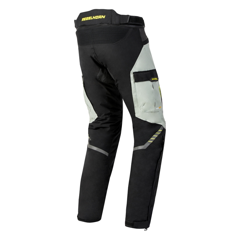Rebelhorn Patrol Grijs-Zwart-Fluo Geel Motorbroek uitverkoop