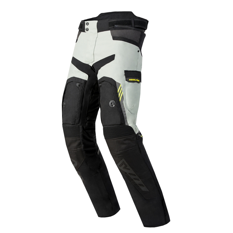 Rebelhorn Patrol Grijs-Zwart-Fluo Geel Motorbroek uitverkoop