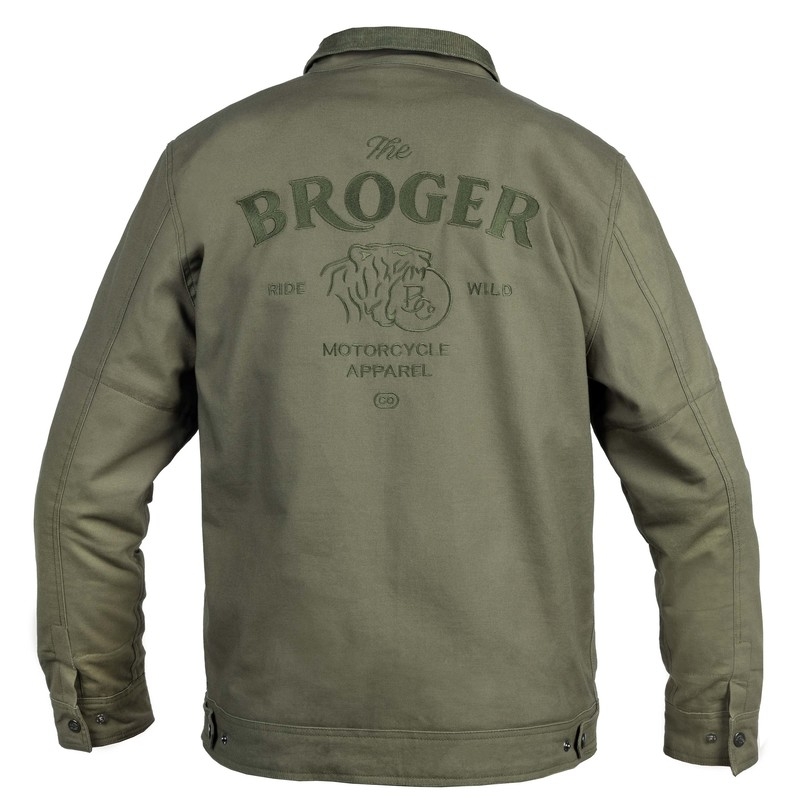 BROGER Montana motorjas olijfgroen uitverkoop