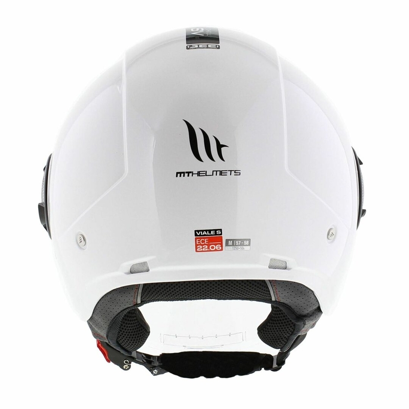 Open motorhelm MT Viale SV S wit glanzend