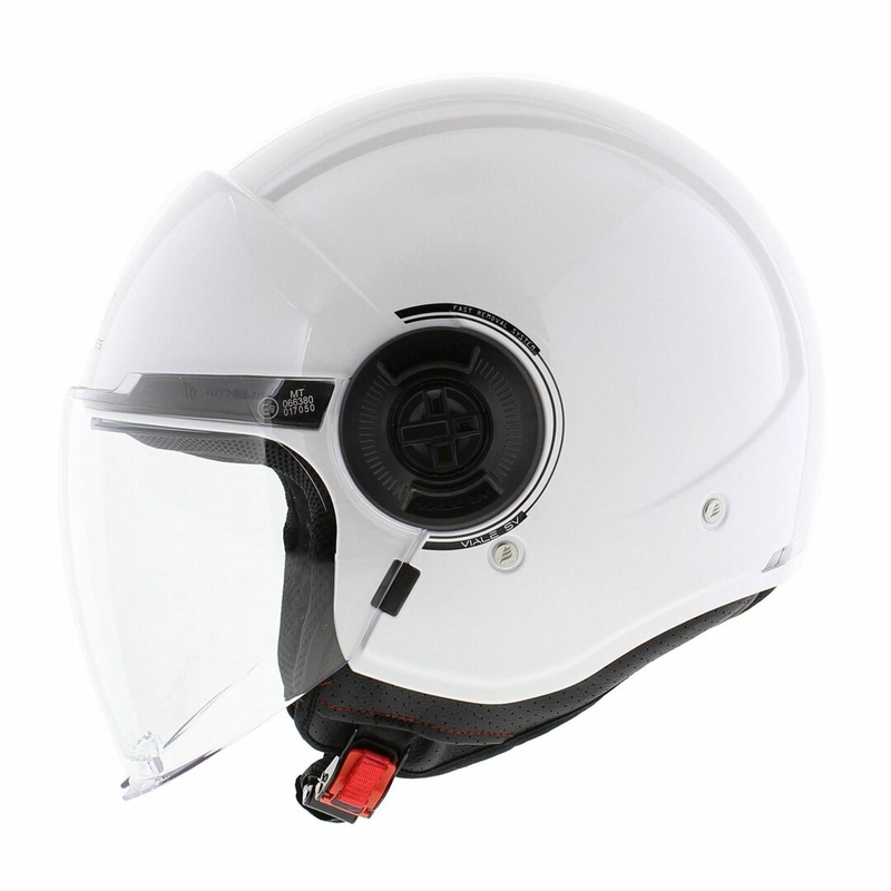 Open motorhelm MT Viale SV S wit glanzend