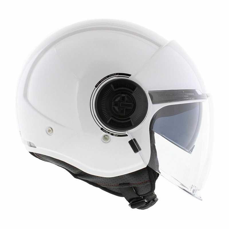 Open motorhelm MT Viale SV S wit glanzend