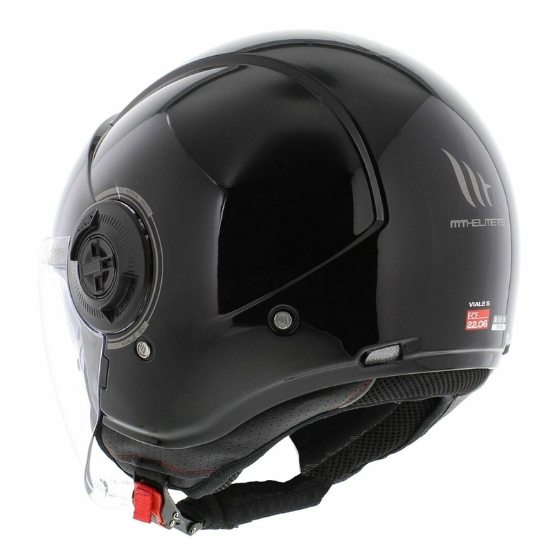 Open motorhelm MT Viale SV S glanzend zwart
