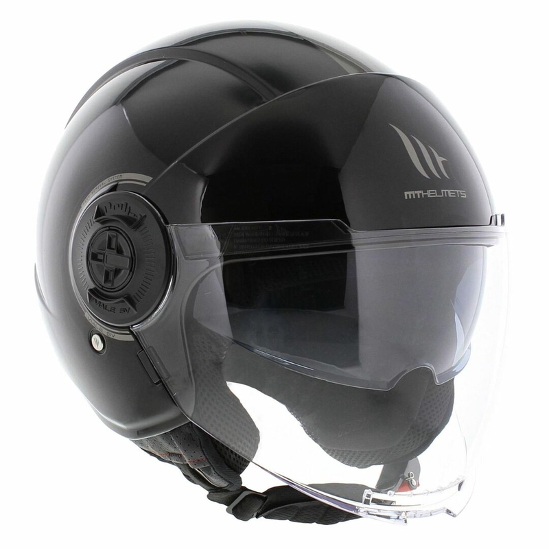 Open motorhelm MT Viale SV S glanzend zwart