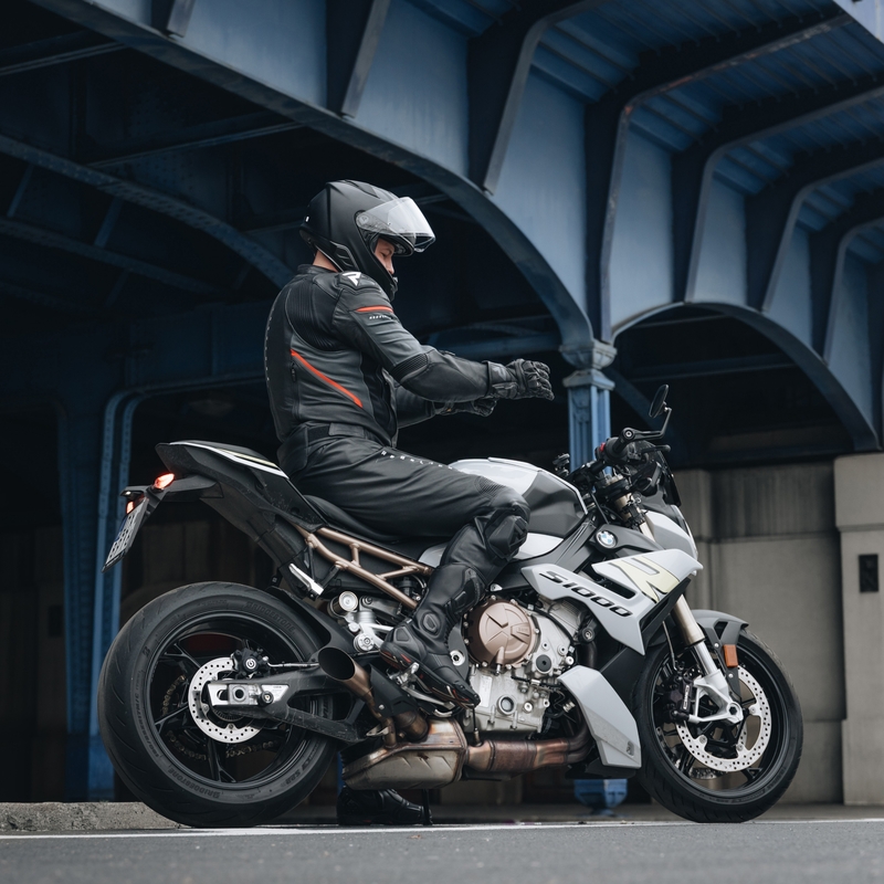 Rebelhorn Veloce zwart-fluorood leren motorjack