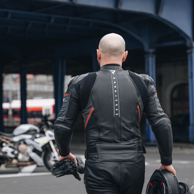 Rebelhorn Veloce zwart-fluorood leren motorjack