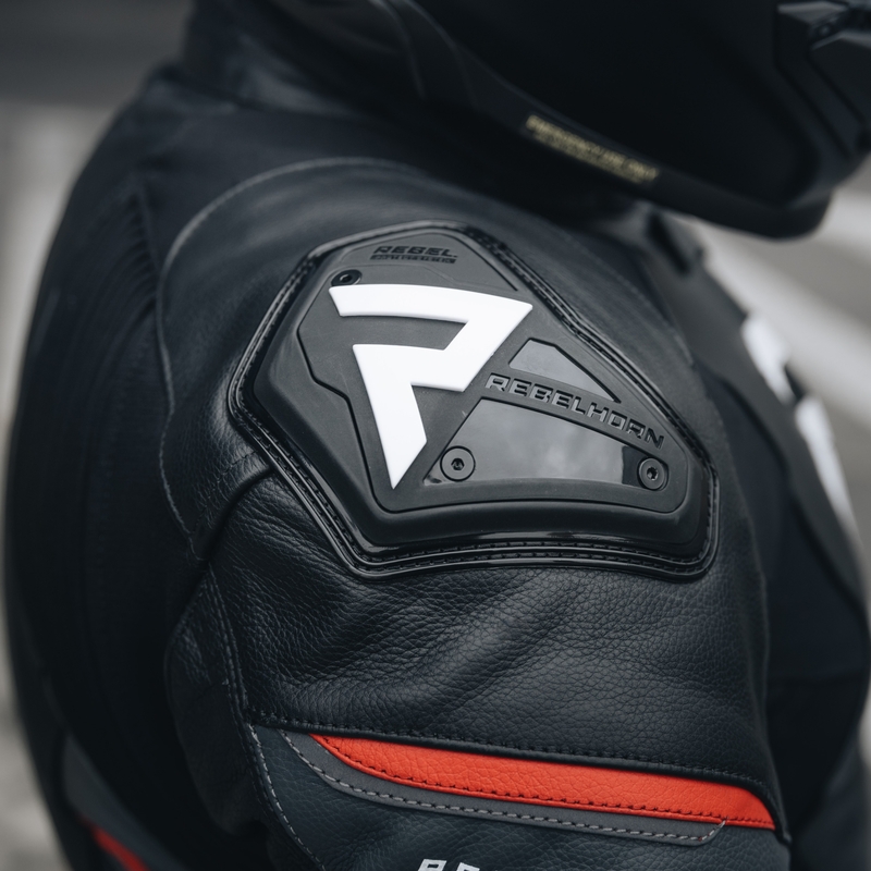Rebelhorn Veloce zwart-fluorood leren motorjack