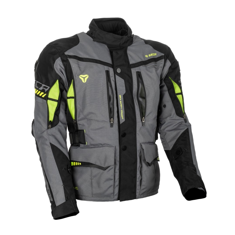 Motorjas SECA Arrakis II grijs-zwart uitverkoop