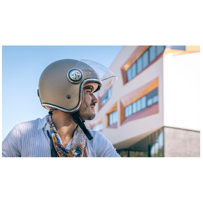 Open helm NOX PREMIUM Heritage champagne roze