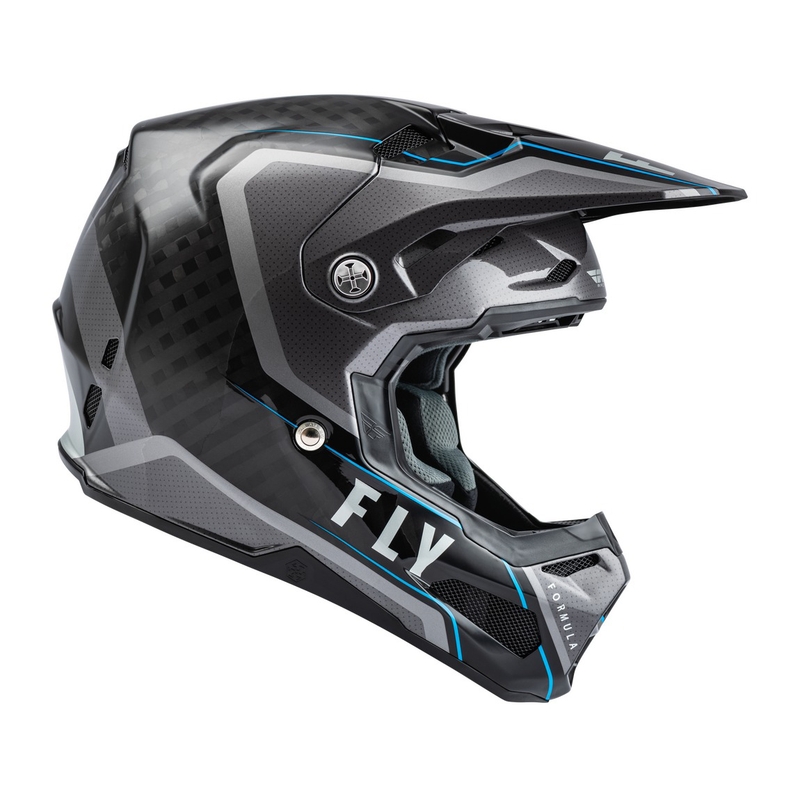 Motorcrosshelm FLY Racing Formula Axon zwart-grijs-blauw