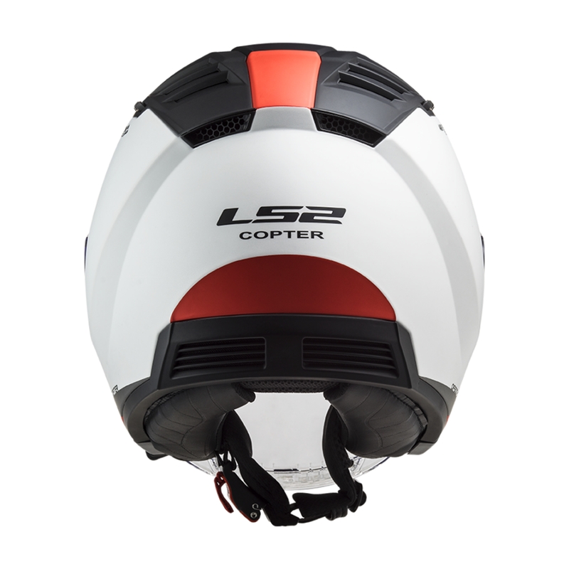 Open motorhelm LS2 OF600 Copter II Urbane 06 wit-rood