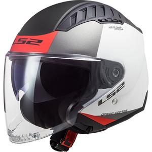 Open motorhelm LS2 OF600 Copter II Urbane 06 wit-rood