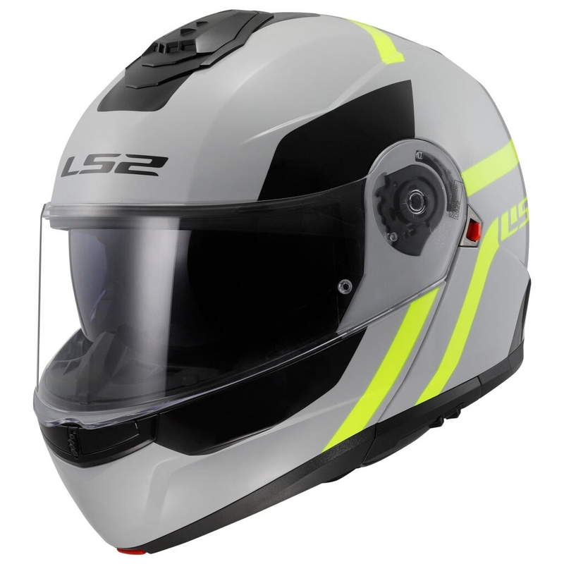 Opklaphelm LS2 FF908 Strobe II Autox grijs-fluogeel