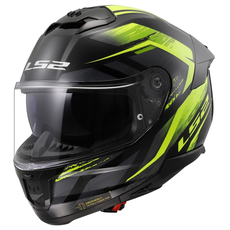 Integraal motorhelm LS2 FF808 Stream II Fury zwart-fluogeel