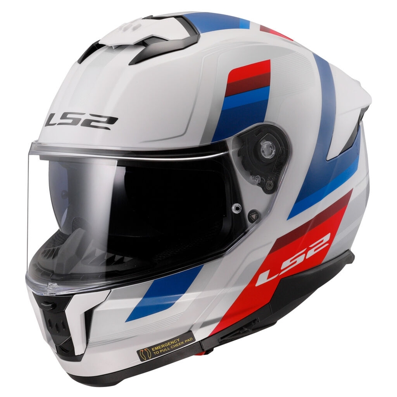Integraal motorhelm LS2 FF808 Stream II Vintage wit-blauw-rood