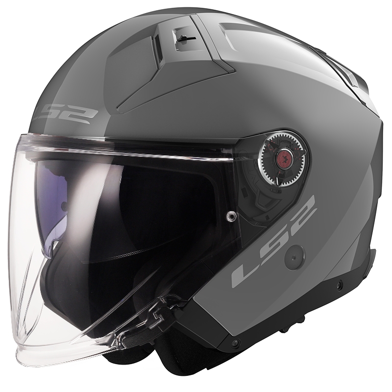 Open helm LS2 OF603 Infinity II Solid Nardo grijs