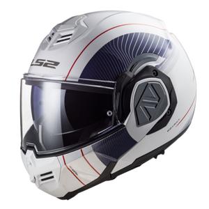 Opklapbare motorhelm LS2 FF906 Advant Cooper 06 blauw-wit