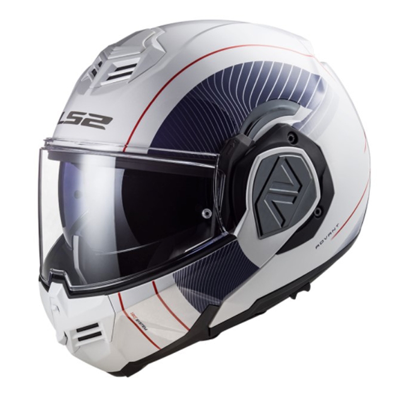 Opklapbare motorhelm LS2 FF906 Advant Cooper 06 blauw-wit