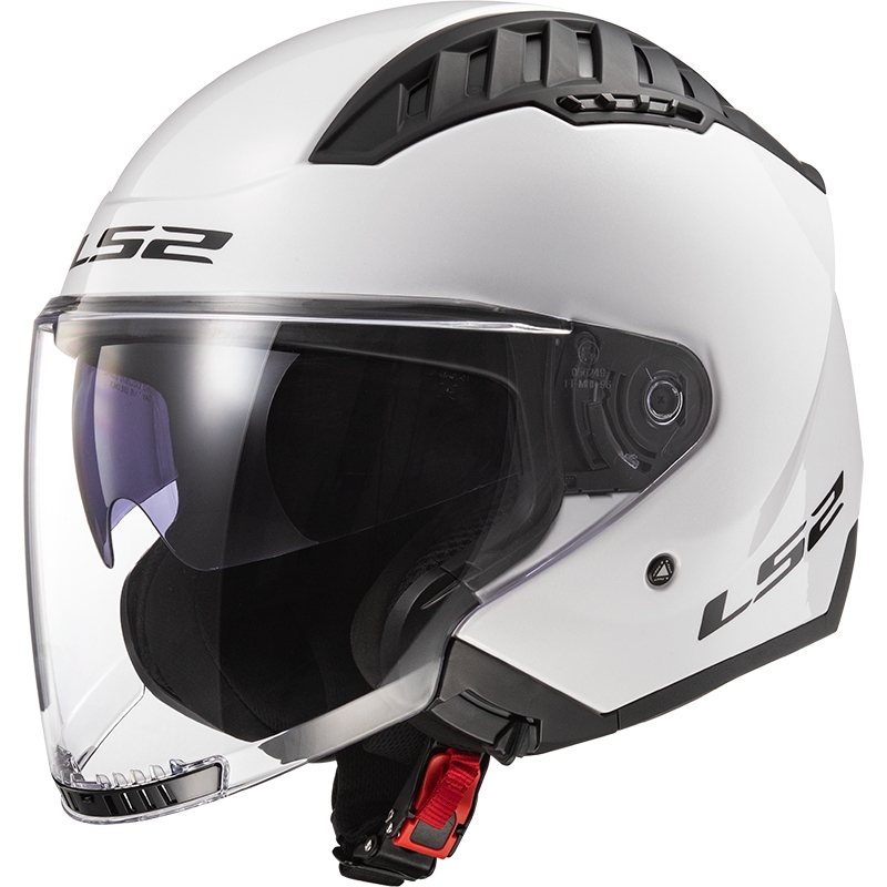 Open motorhelm LS2 OF600 Copter II glanzend wit