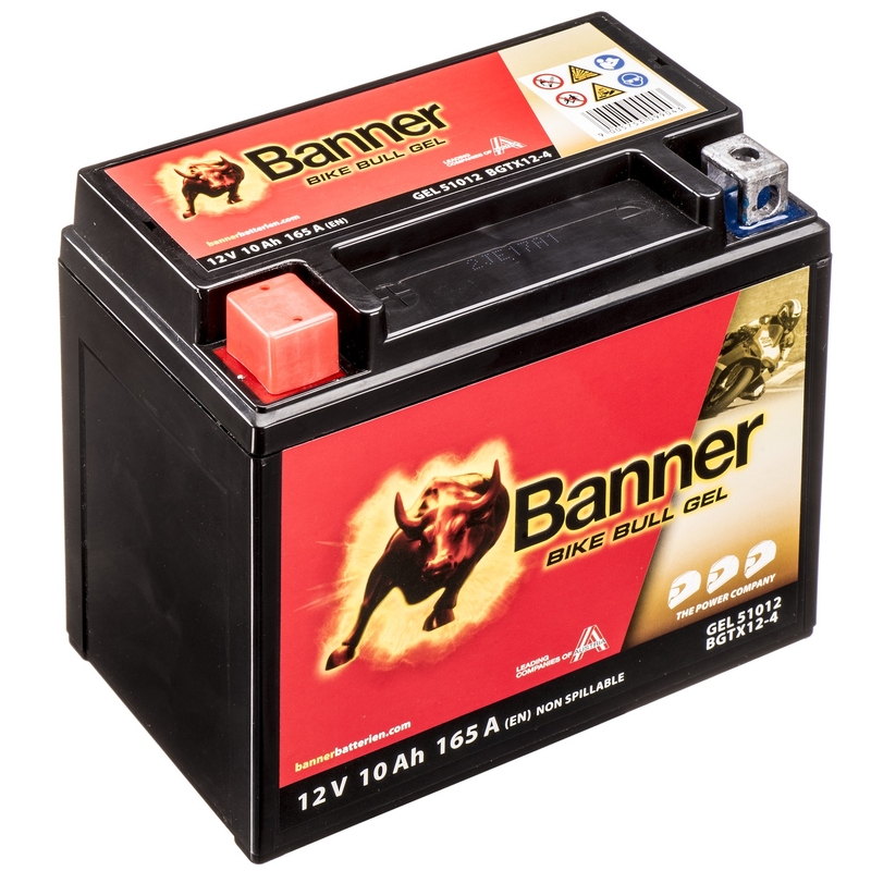 Gel accu Banner Bike Bull Gel 12V, YTX12-BS, 10AH, 160A