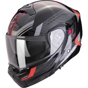 Opklapbare motorhelm Scorpion EXO-930 EVO Sikon zwart-zilver-rood uitverkoop
