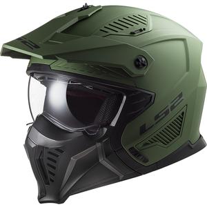 Motorhelm LS2 OF606 Drifter Massief groen mat