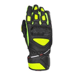Dames motorhandschoenen RSA RX2 zwart-fluogeel