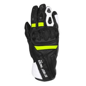 Dames motorhandschoenen Street Racer STR zwart-fluogeel