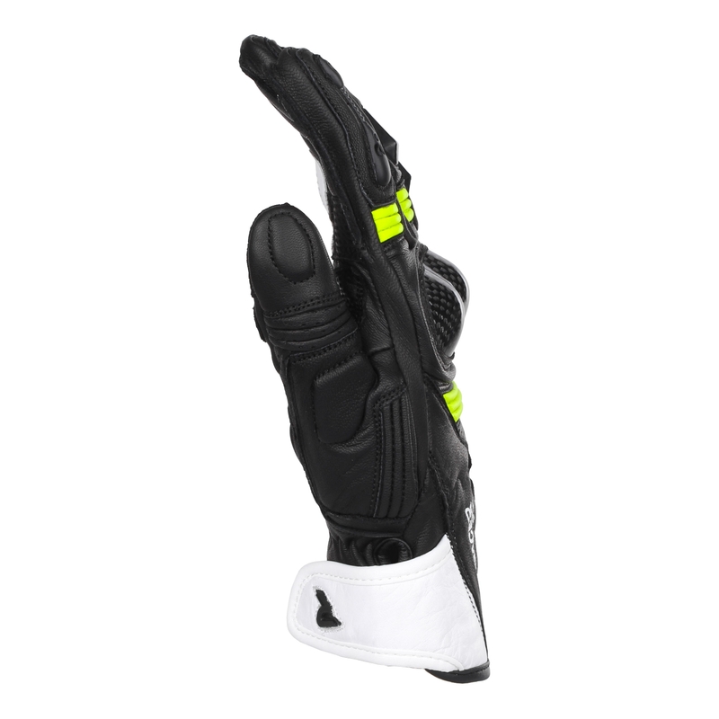 Dames motorhandschoenen Street Racer STR zwart-fluogeel