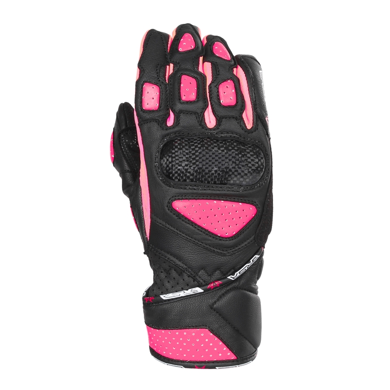 Dames motorhandschoenen RSA RX2 zwart en roze
