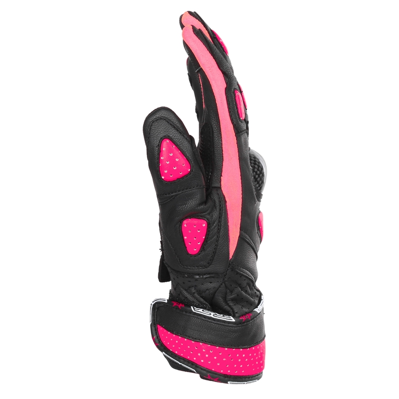 Dames motorhandschoenen RSA RX2 zwart en roze
