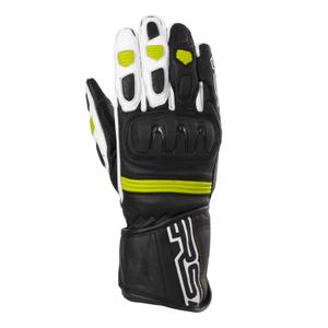 Motorhandschoenen RSA Gappa 2 zwart-wit-fluogeel