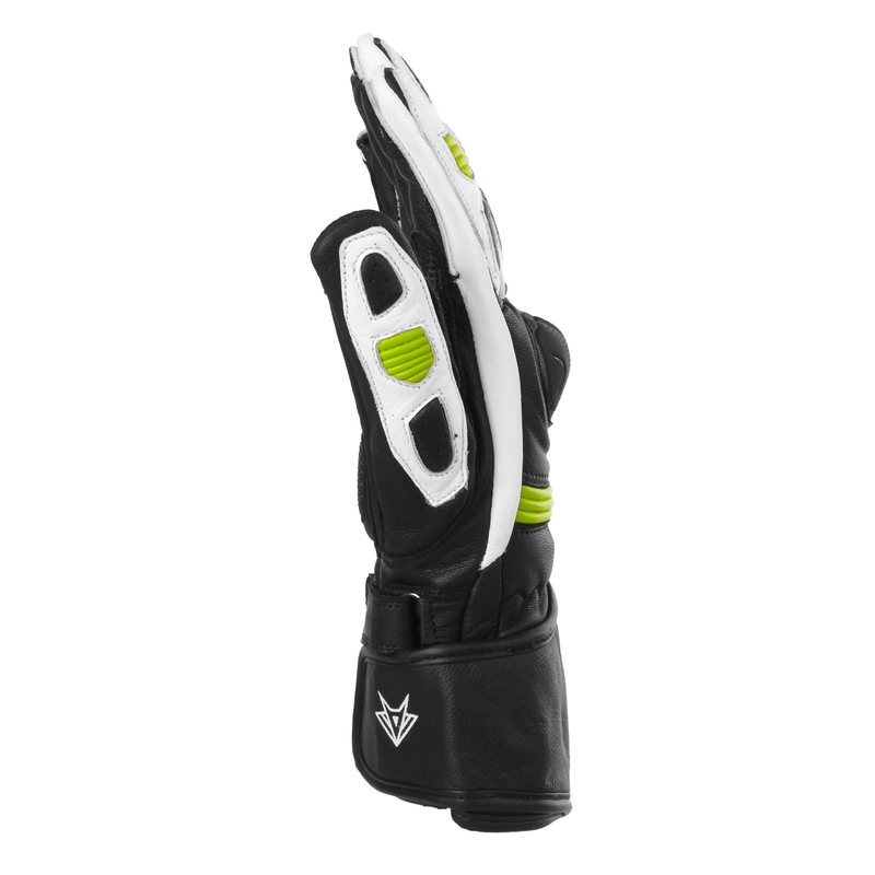 Motorhandschoenen RSA Gappa 2 zwart-wit-fluogeel